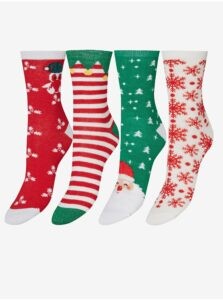 Vero Moda Set of four pairs of women's Christmas socks