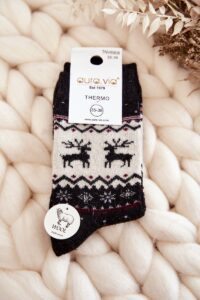 Women's Christmas woolen socks with