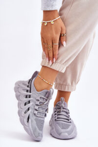 Women's fashion sock sneakers gray