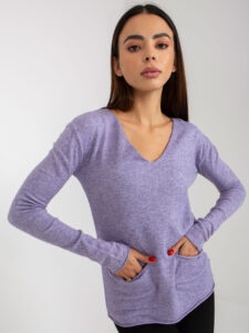 Purple women's classic sweater