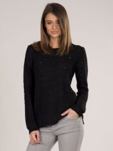 Black sequined sweater