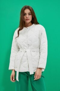 Quilted jacket with waist