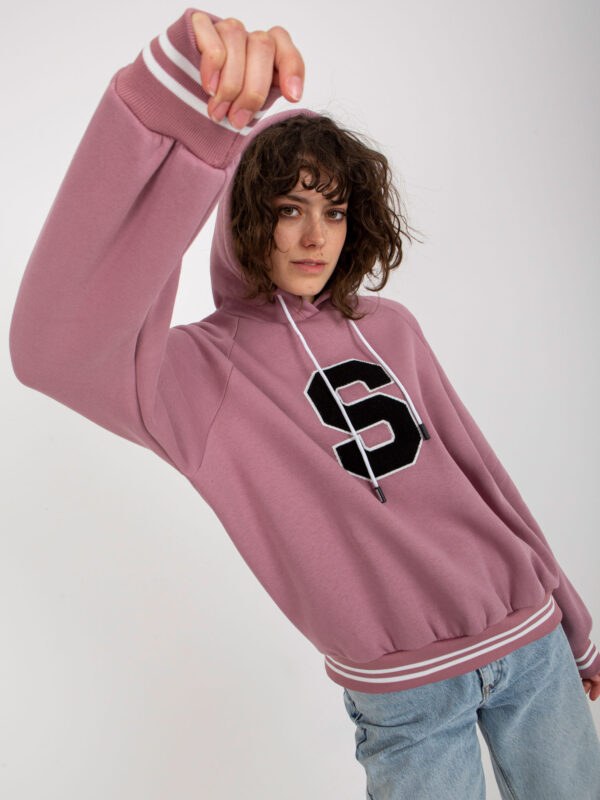 Dusty pink hoodie with