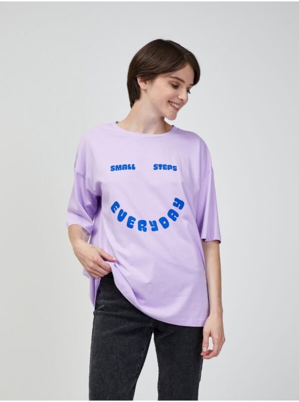 Light purple oversize T-shirt VERO MODA