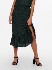 Black-green patterned midi skirt JDY