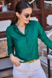 armonika Plus Size Shirt - Green