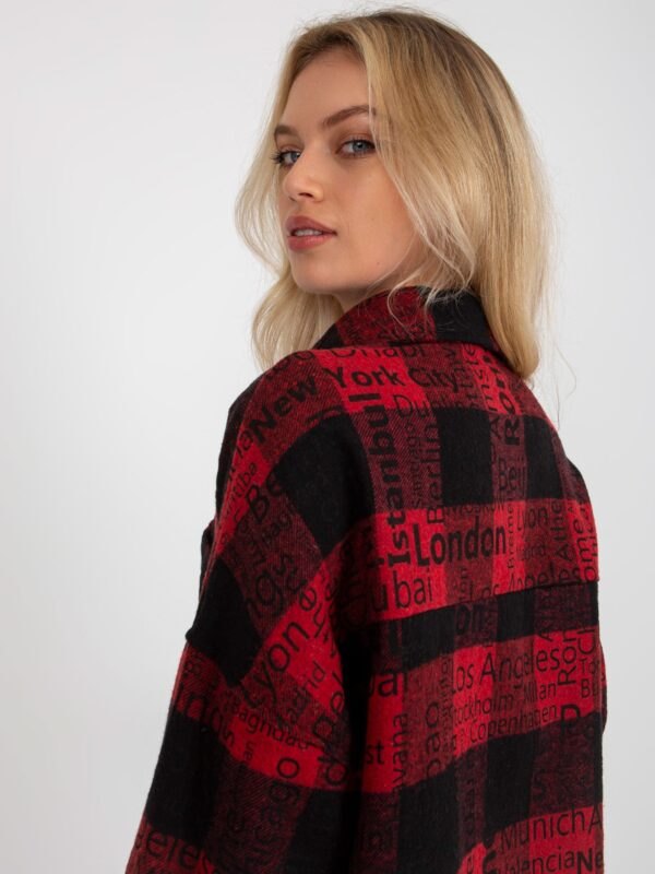 Black and red plaid outer