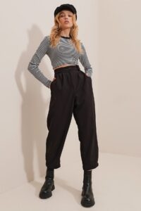 Trend Alaçatı Stili Pants - Black