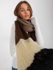Women's black-brown knitted winter
