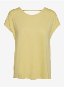 Yellow T-shirt with neckline on the back VERO