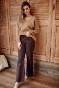 Women's brown jeans with