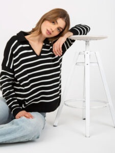 Black and white oversize striped