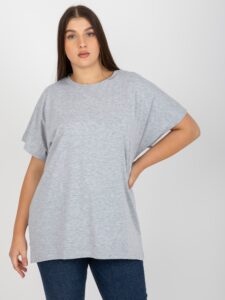 Basic cotton T-shirt grey melange