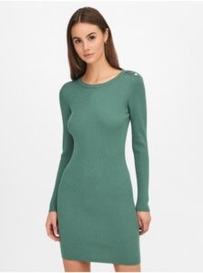 Green Ribbed Sweater Dress JDY