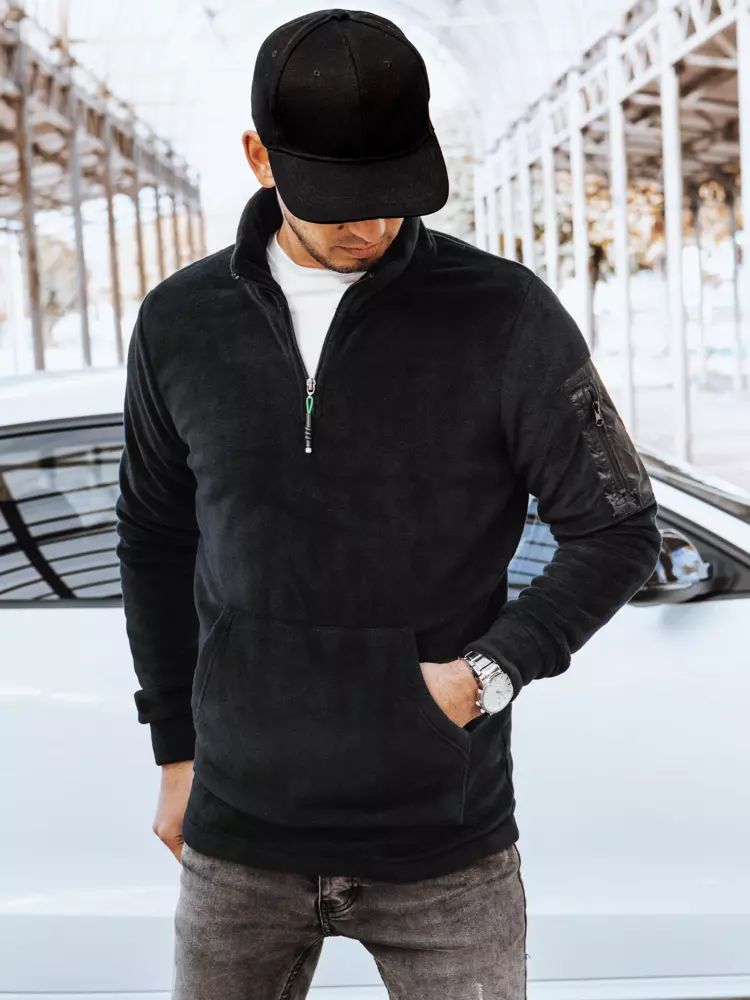 Black Men's Fleece Sweatshirt