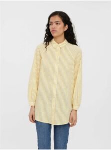 Yellow striped oversize shirt VERO MODA