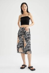 DEFACTO High Waisted Floral Print
