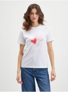 White Women's T-Shirt Converse