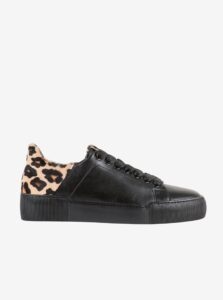 Black Women's Patterned Leather Sneakers Högl