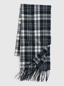 GAP Checkered Scarf with Fringe