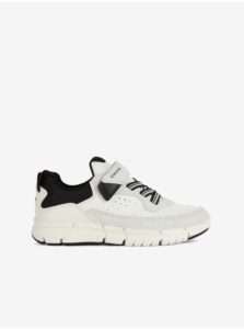 Black & White Boys Sneakers with Suede