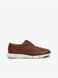 Brown men's leather shoes Geox
