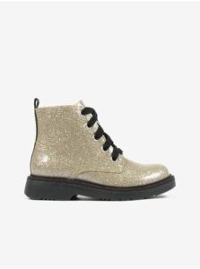 Girls' glittering ankle boots in gold