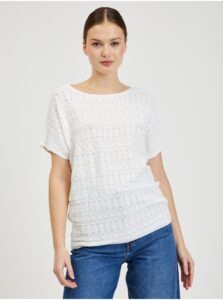 Cream Women's Short Sleeve Sweater