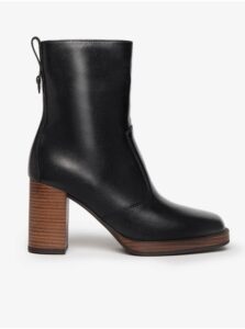 NeroGiardini Black Leather Heeled Boots Nero