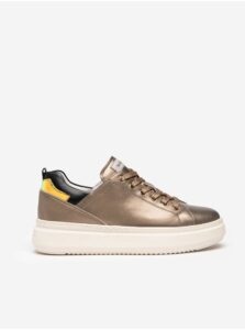 NeroGiardini Women's Leather Sneakers in Gold