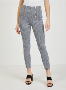 White-black women's patterned trousers ORSAY