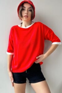 Trend Alaçatı Stili Blouse - Red