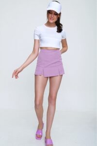Trend Alaçatı Stili Shorts - Purple