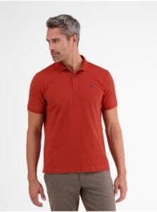 Orange men's basic polo T-shirt