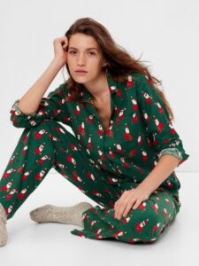 GAP Flannel Pajamas Santa