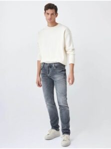 Grey Mens Straight Fit Jeans