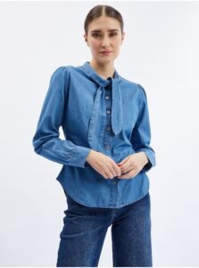 Orsay Blue Denim Shirt with Decorative