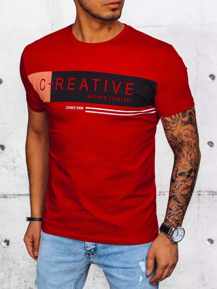 Red men's T-shirt with