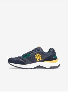 Tommy Hilfiger Yellow and Blue Mens Suede Details