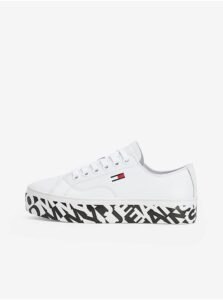 White Women's Leather Sneakers Tommy