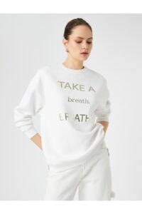 Koton Shiny Letter Printed Sweatshirt
