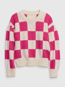 GAP Kids sweater with checkerboard
