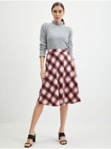 Orsay Red Checkered Skirt