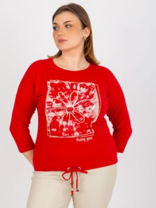 Red T-shirt plus sizes with