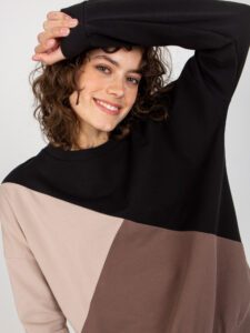 Women's black and brown basic sweatshirt