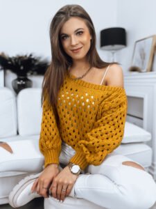 Women's sweater LEILA yellow