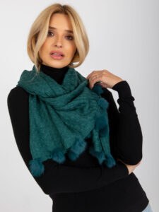 Navy knitted scarf with