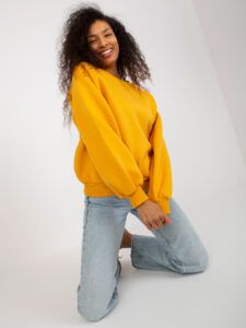 Dark yellow basic sweatshirt with