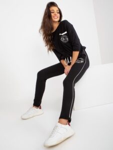 Black tracksuit with blouse with