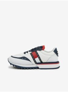 White Men's Leather Sneakers Tommy